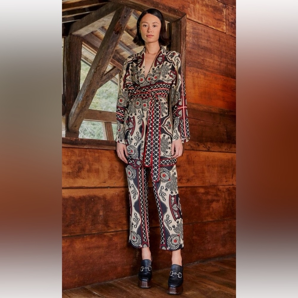 Farm Rio Black Passion Scarf Pants XXS sold out online
